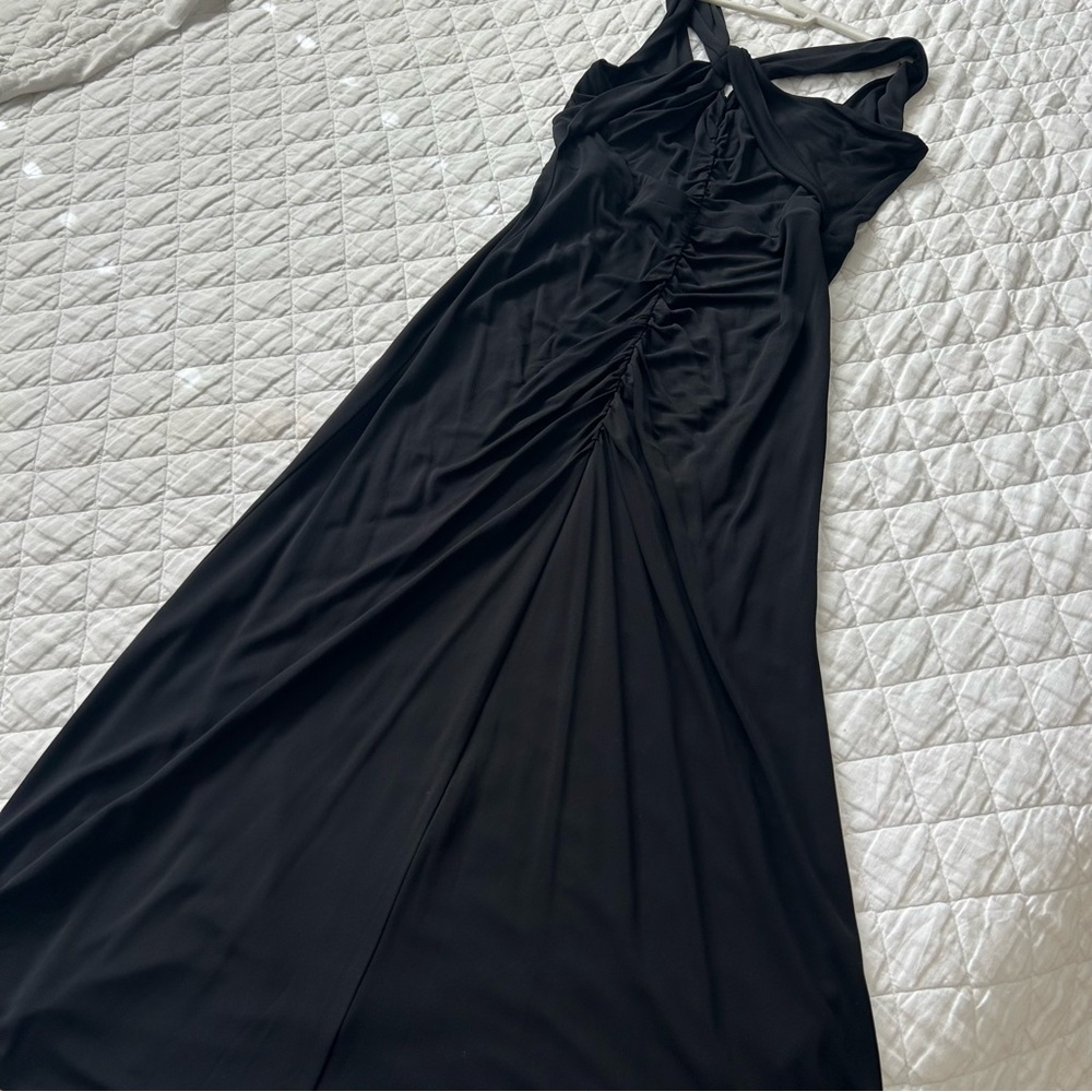 Diane von Furstenberg Neely Ruched Cutout Jersey Midi Dress in Black - Picture 14 of 14